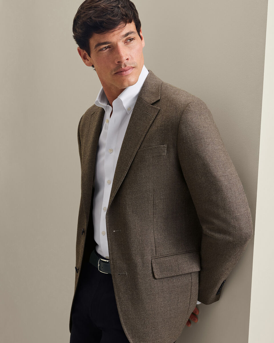 Veste en laine textur&eacute;e - Moka