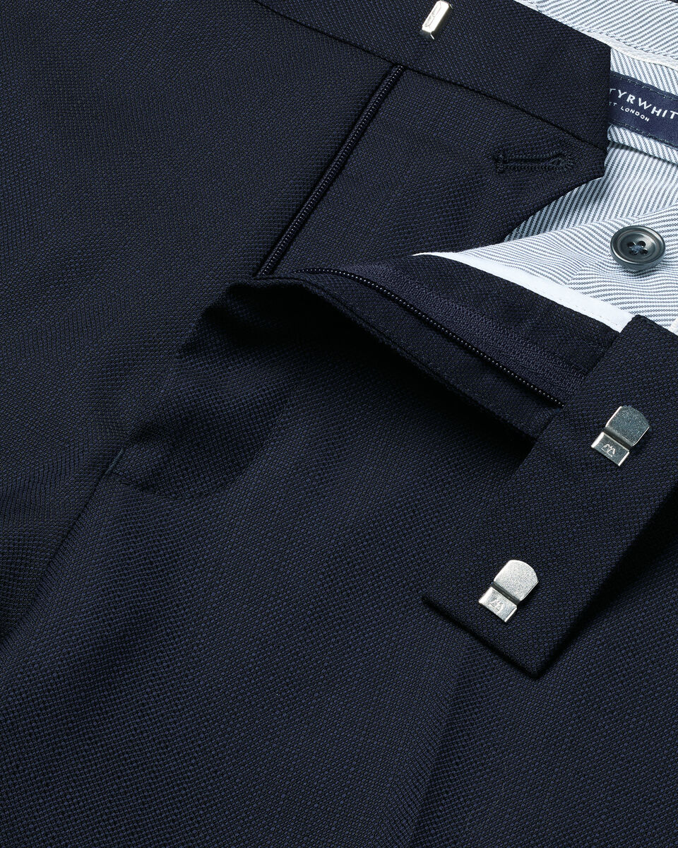 Italian Luxury Suit Trousers - Dark Navy