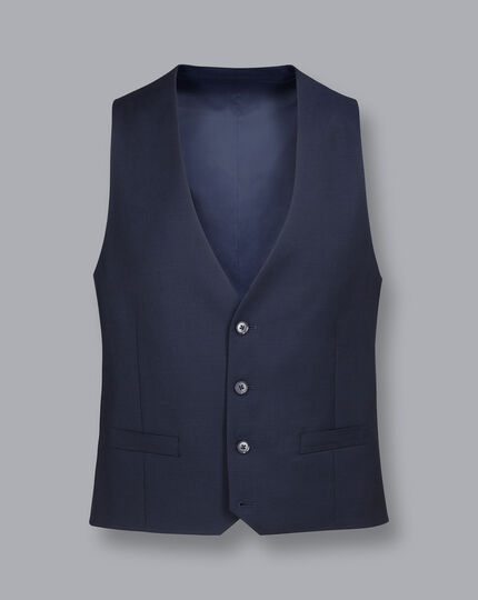 Business Textured Suit - Navy
