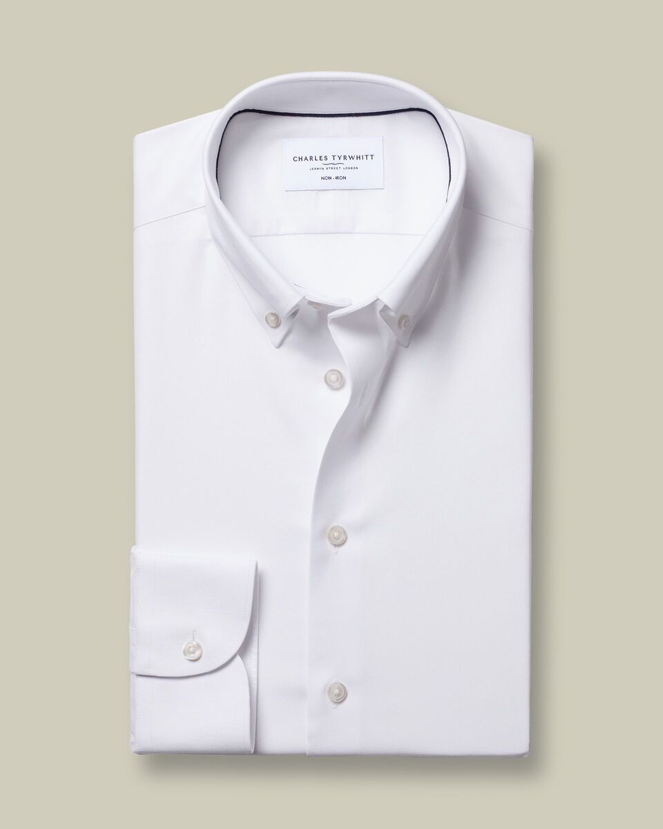 Non-Iron Twill Shirt - White