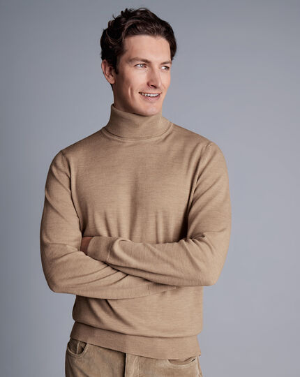 Merino Turtleneck Sweater - Oatmeal
