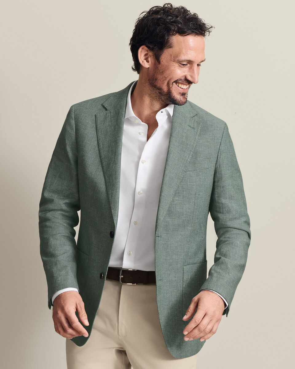 Veste en lin et coton - Vert