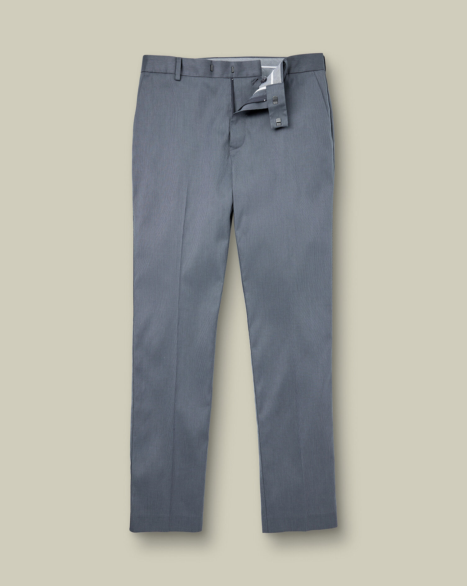Smart Stretch Texture Pants - Steel Blue | Charles Tyrwhitt US
