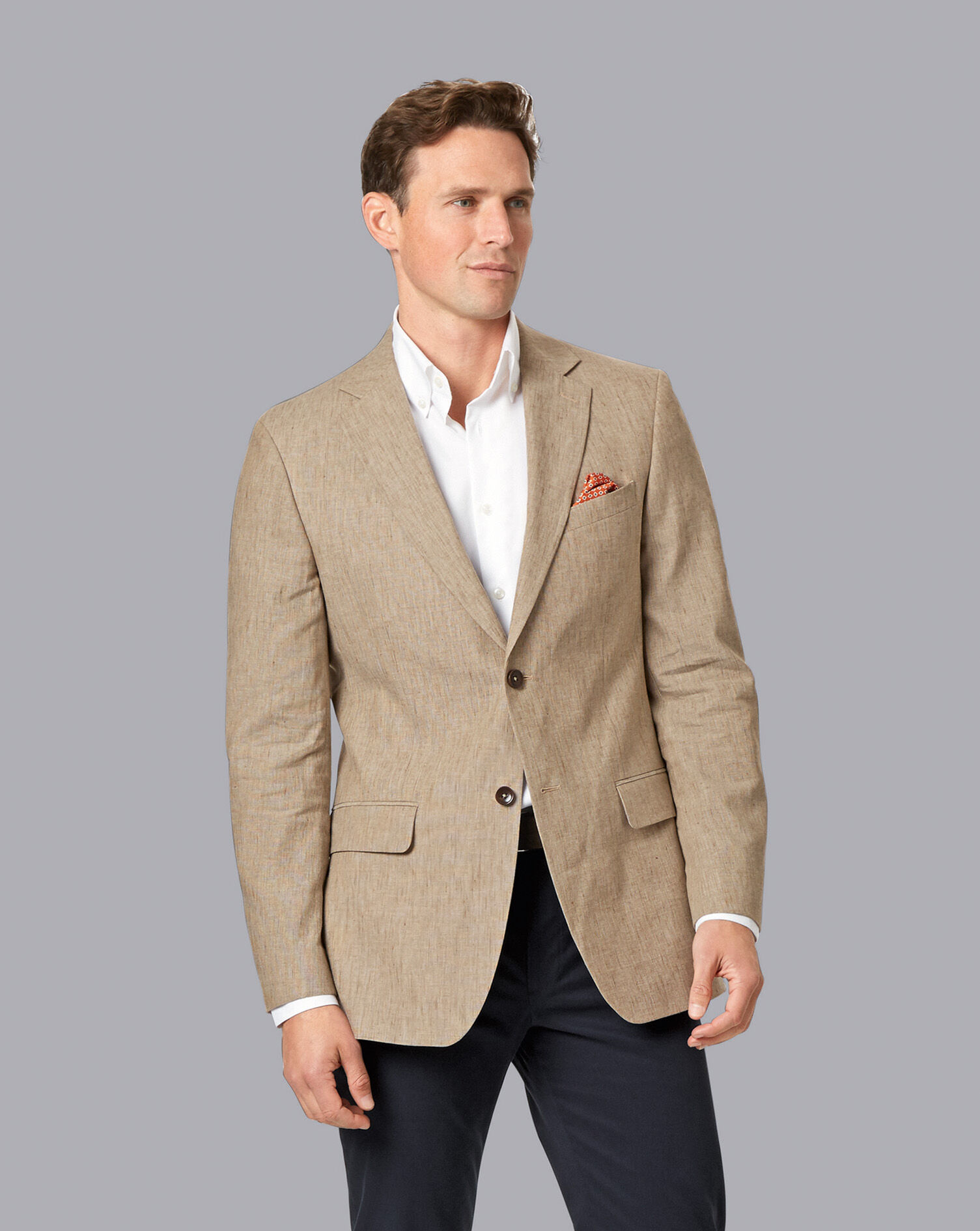 khaki linen jacket