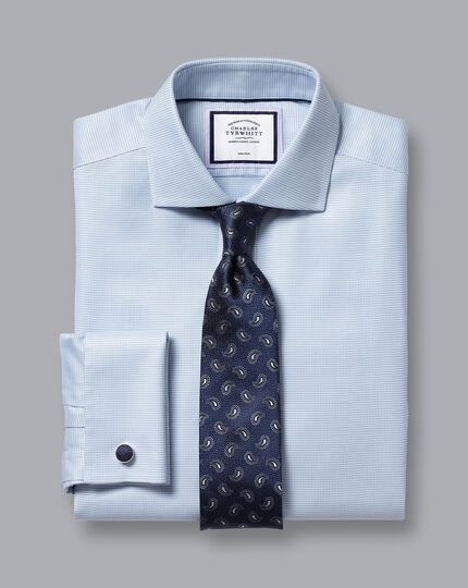 Schmutzabweisende Krawatte aus Seide mit Paisleymuster - Franzõsisches Blau