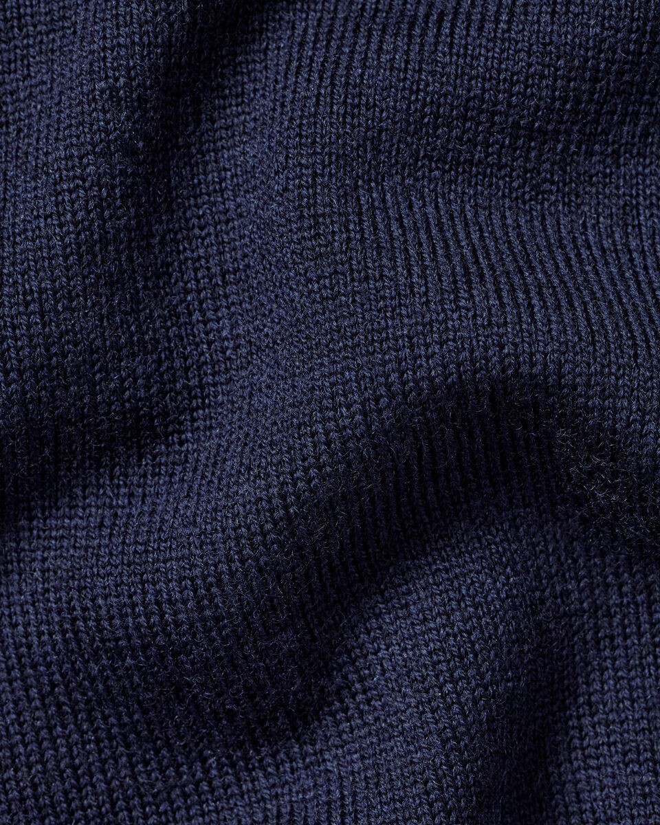 Crew Neck Merino Wool - Navy main image 0
