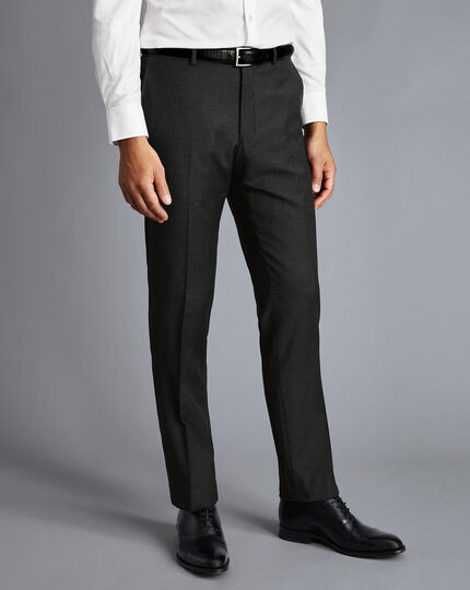 Twill Business Suit Trousers - Charcoal