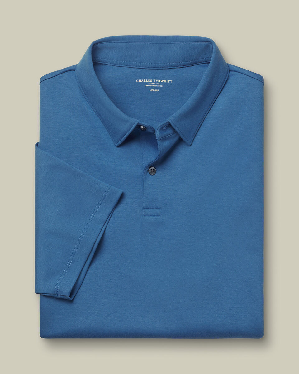 Smart Jersey Polo - Ocean Blue