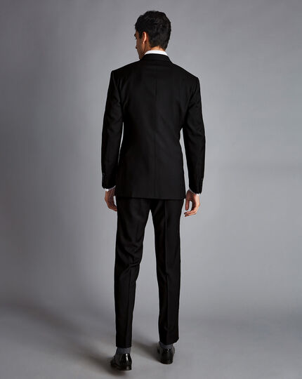 Peak Lapel Dinner Suit Jacket - Black