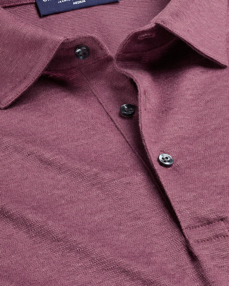 Linen Polo - Dusty Pink