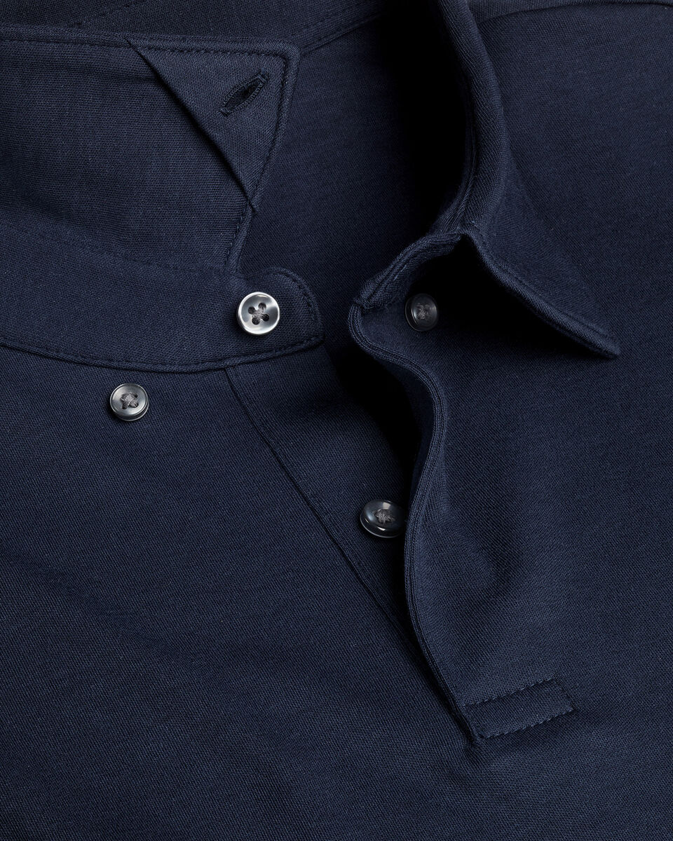 Long Sleeve Performance Smart Jersey Polo - Navy