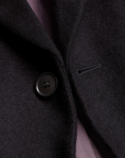 Italian Wool Cashmere Overcoat - Black