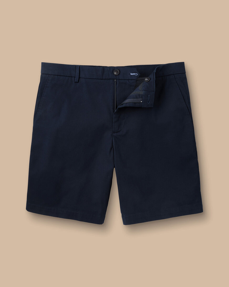 Pete Cotton Twill Shorts in Navy
