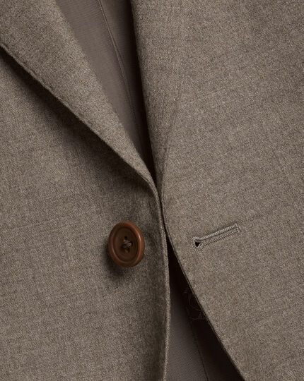 Italian Twill Suit Jacket - Taupe