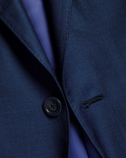 Natural Stretch Twill Suit - Mid Blue