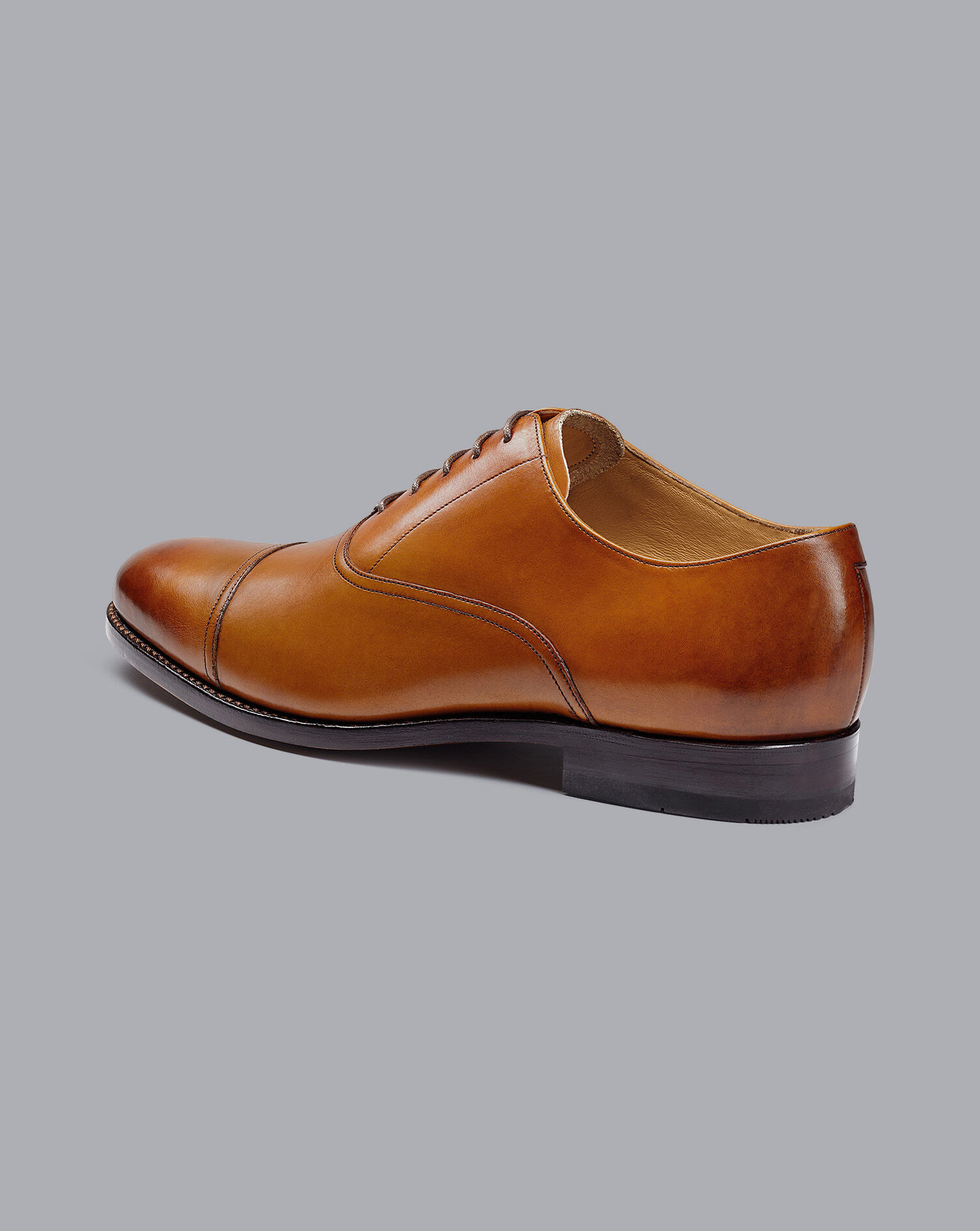 Leather Oxford Shoes - Tan | Charles 