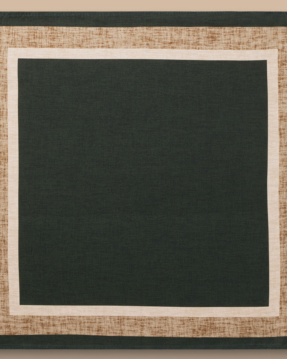 Pochette de costume en soie - Vert foncé