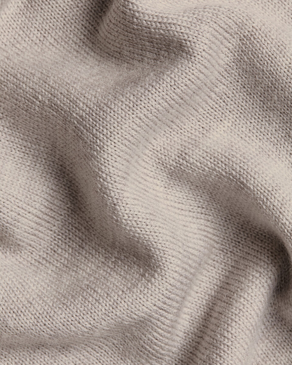 Pure Merino Quarter Zip Sweater - Limestone