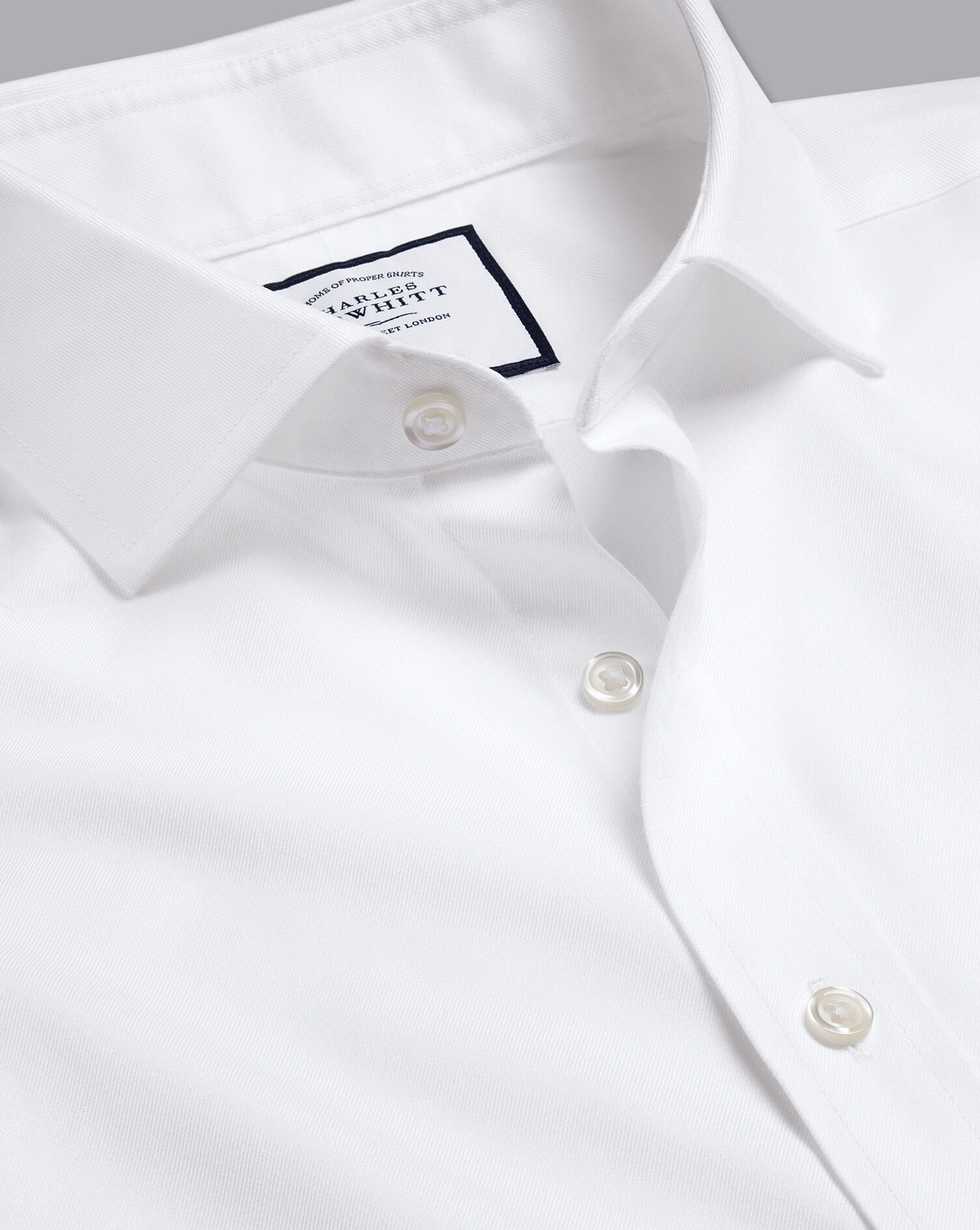 Charles Trywhitt Men's Luxury 16 1/2-33 Long Sleeve White Button Up Shirt Kleding Herenkleding Overhemden & T-shirts Overhemden 