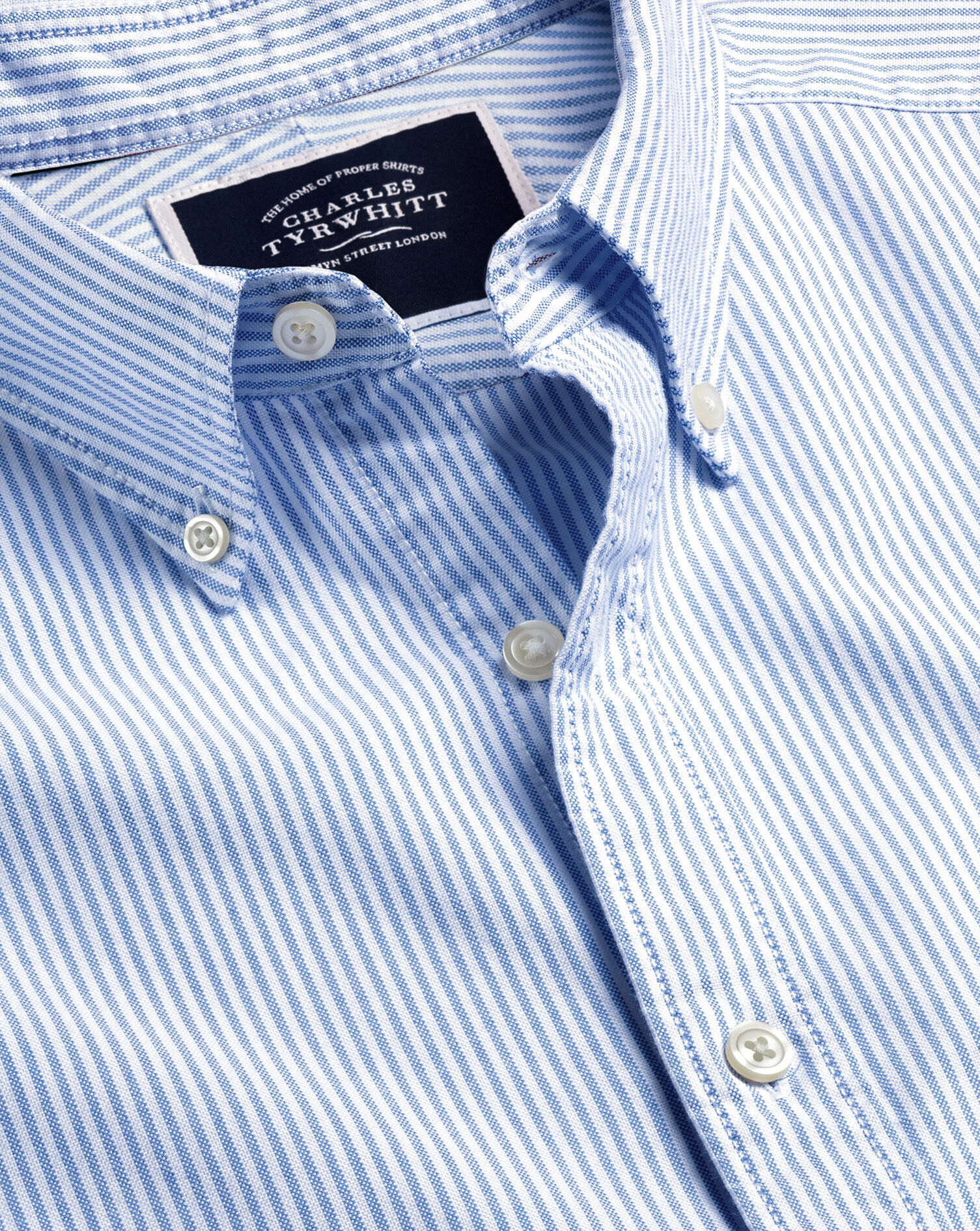 Charles Tyrwhitt Charles Tyrwhitt Mens Shirt Long Sleeve M Blue 100% Cotton 