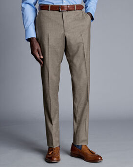 Italian Suit Trousers - Taupe