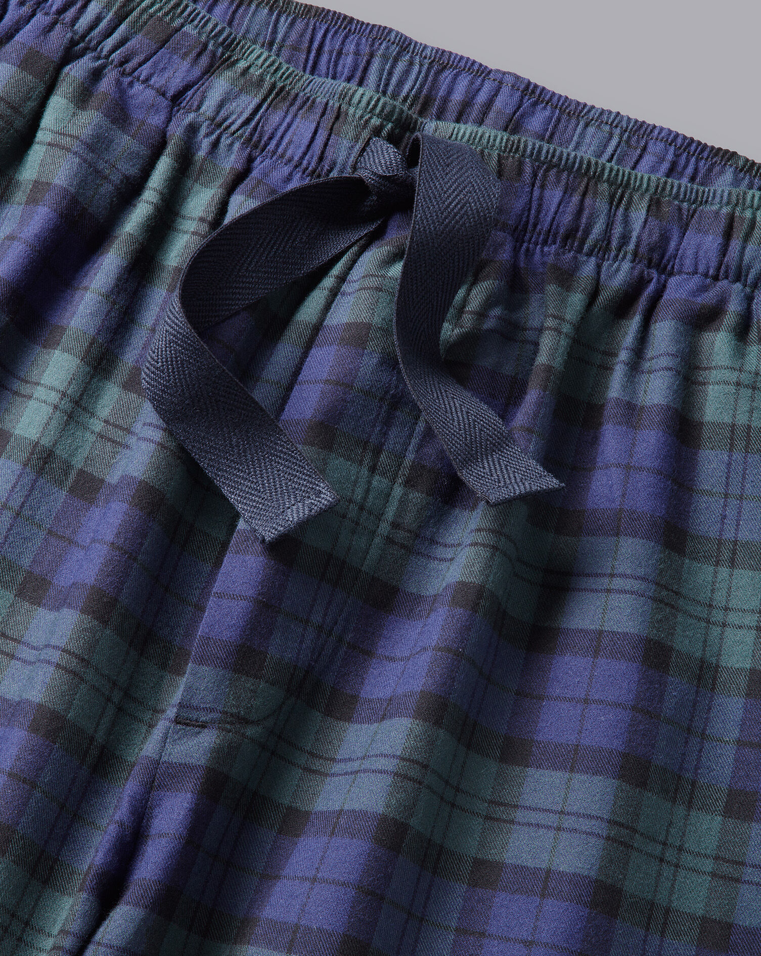 Check Pyjama Bottoms - French Blue 