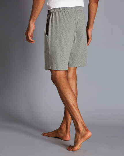 Jersey-Shorts aus Baumwolle - Silbergrau