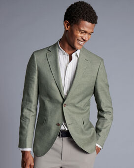 Linen Cotton Jacket - Sage Green