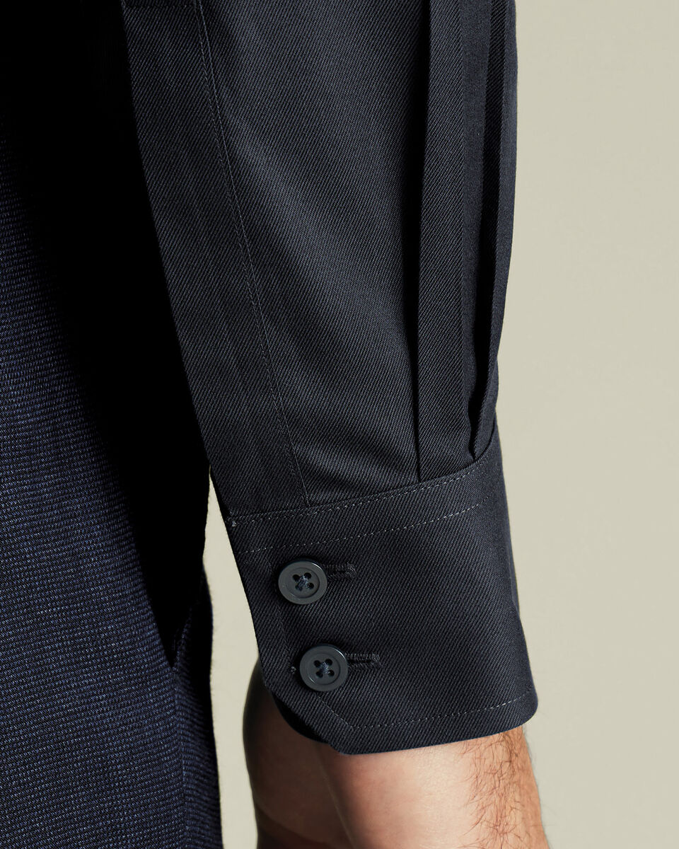 Non-Iron Twill Shirt - Charcoal Grey