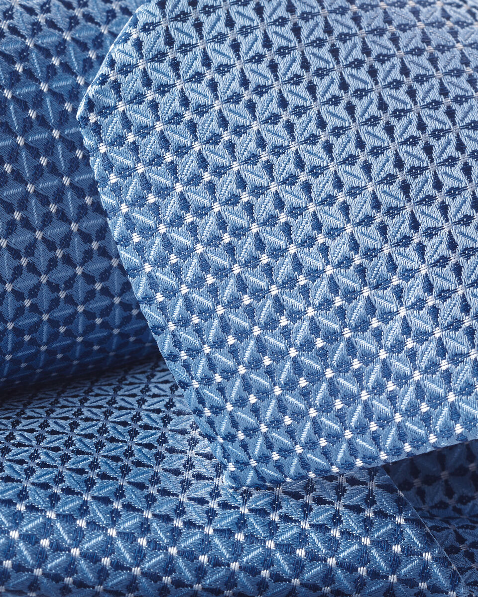 Sky Plain Satin Tie Set