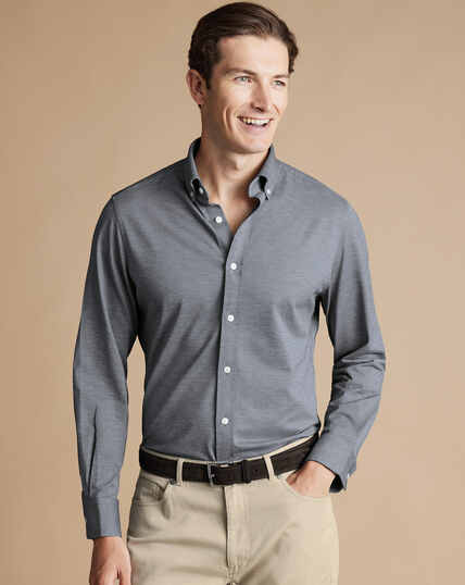 4-Way Stretch Jersey Shirt - Flint Grey