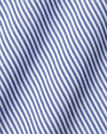 Cutaway Collar Non-Iron Bengal Stripe Shirt - Royal Blue