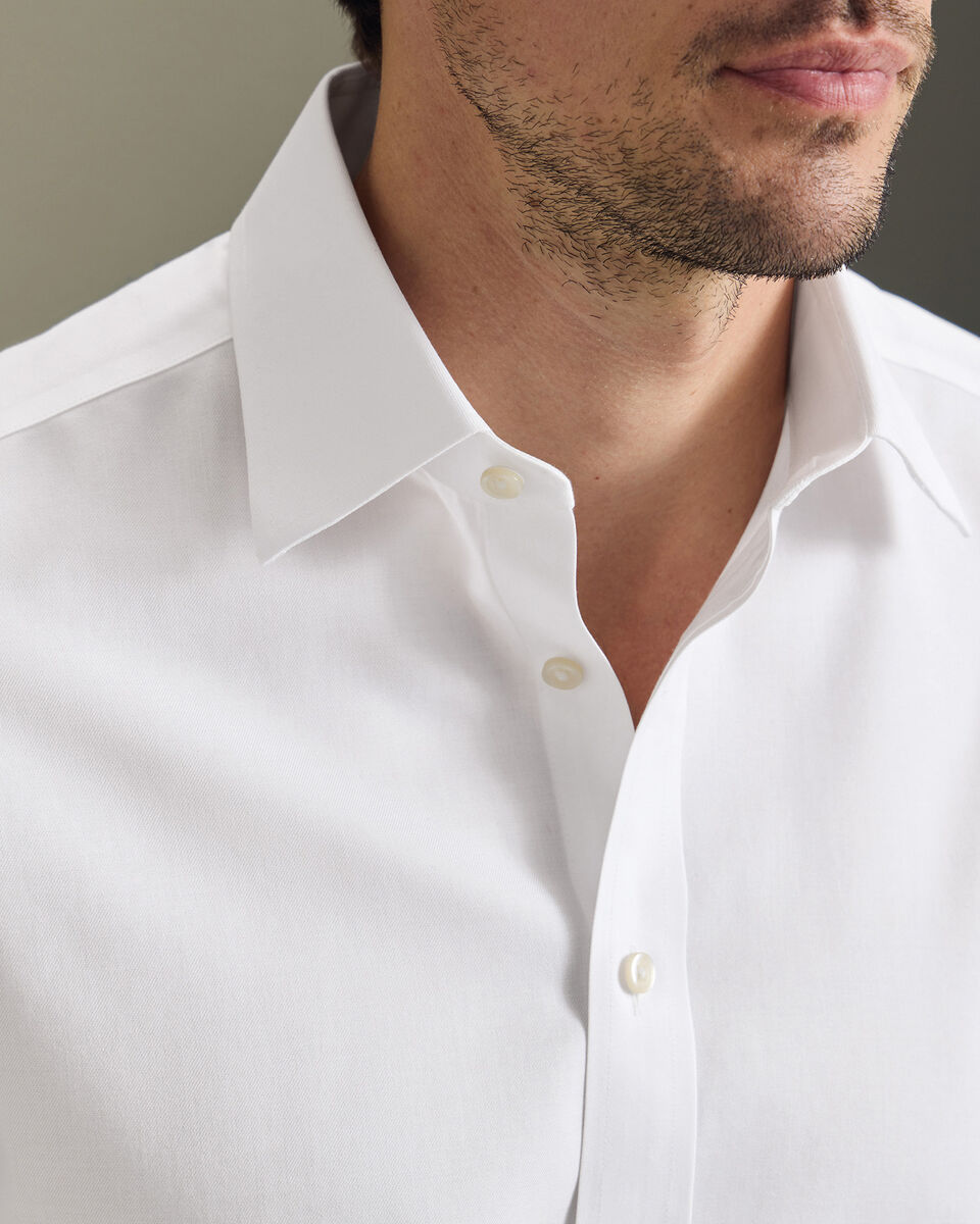 Non-Iron Twill Shirt - White