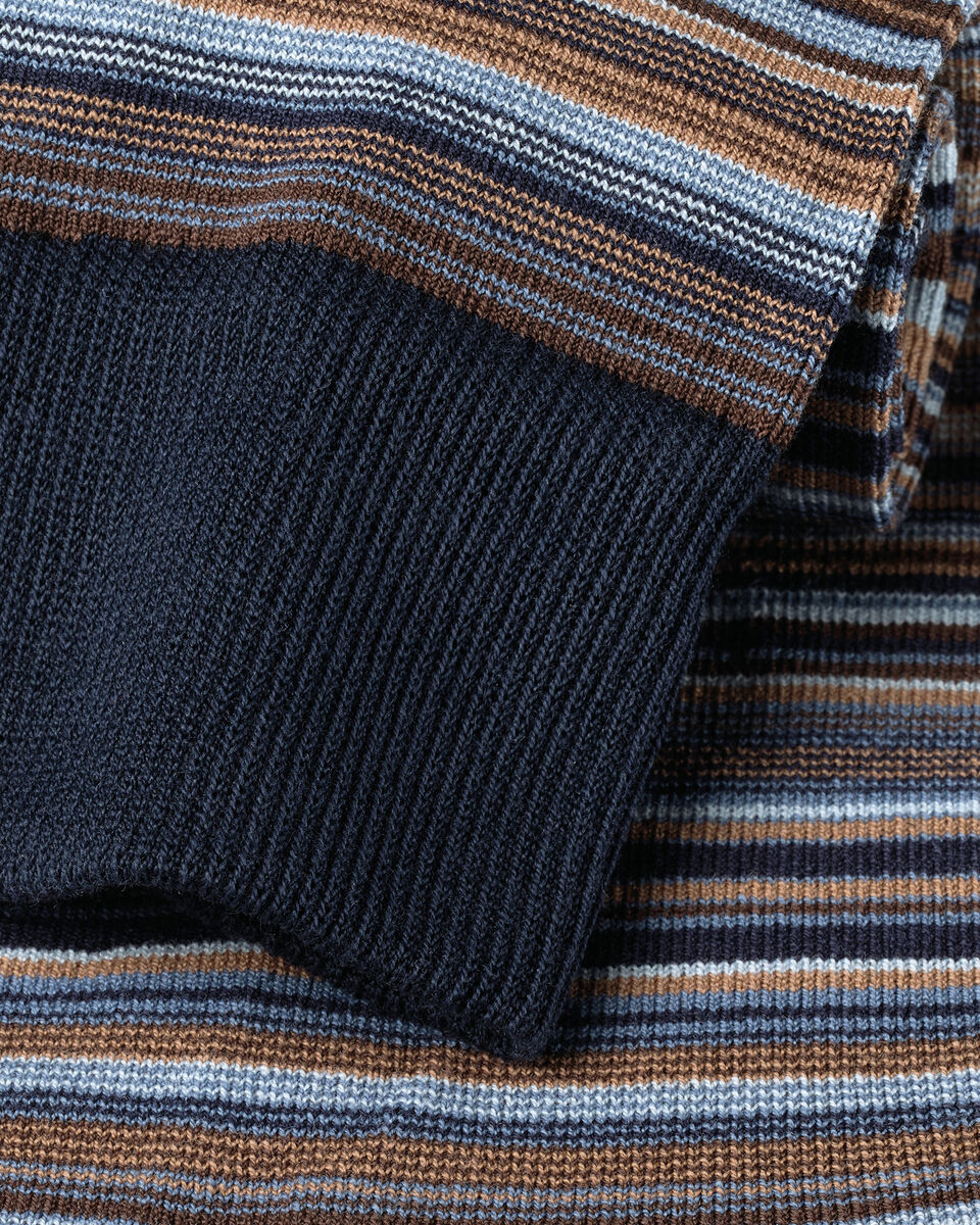 Cotton Stripe Socks - Chocolate Brown
