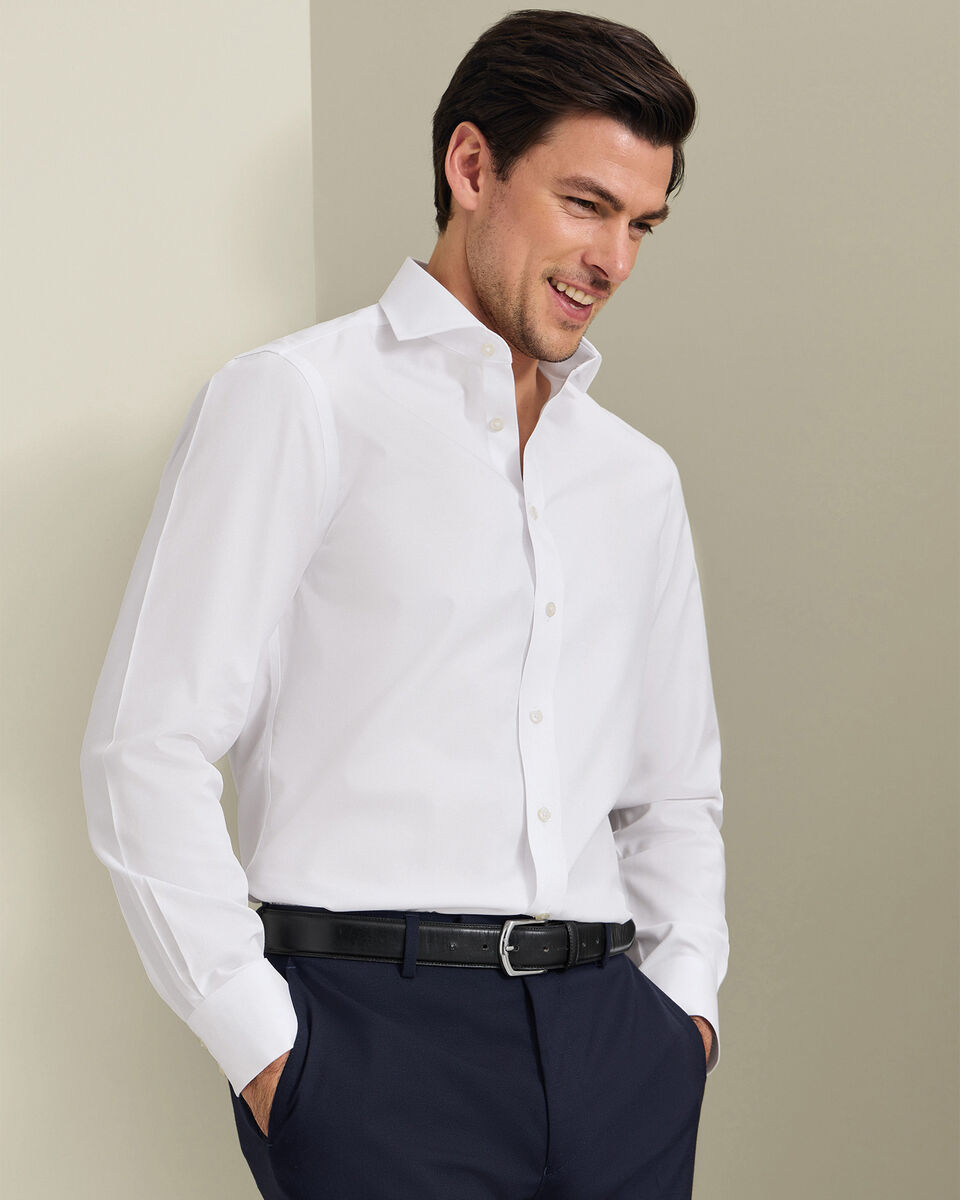 Non-Iron Twill Shirt - White