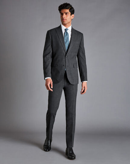 Textured Business Suit - Dark Grey | Charles Tyrwhitt