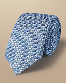 Silk Grenadine Italian Tie - Light Blue