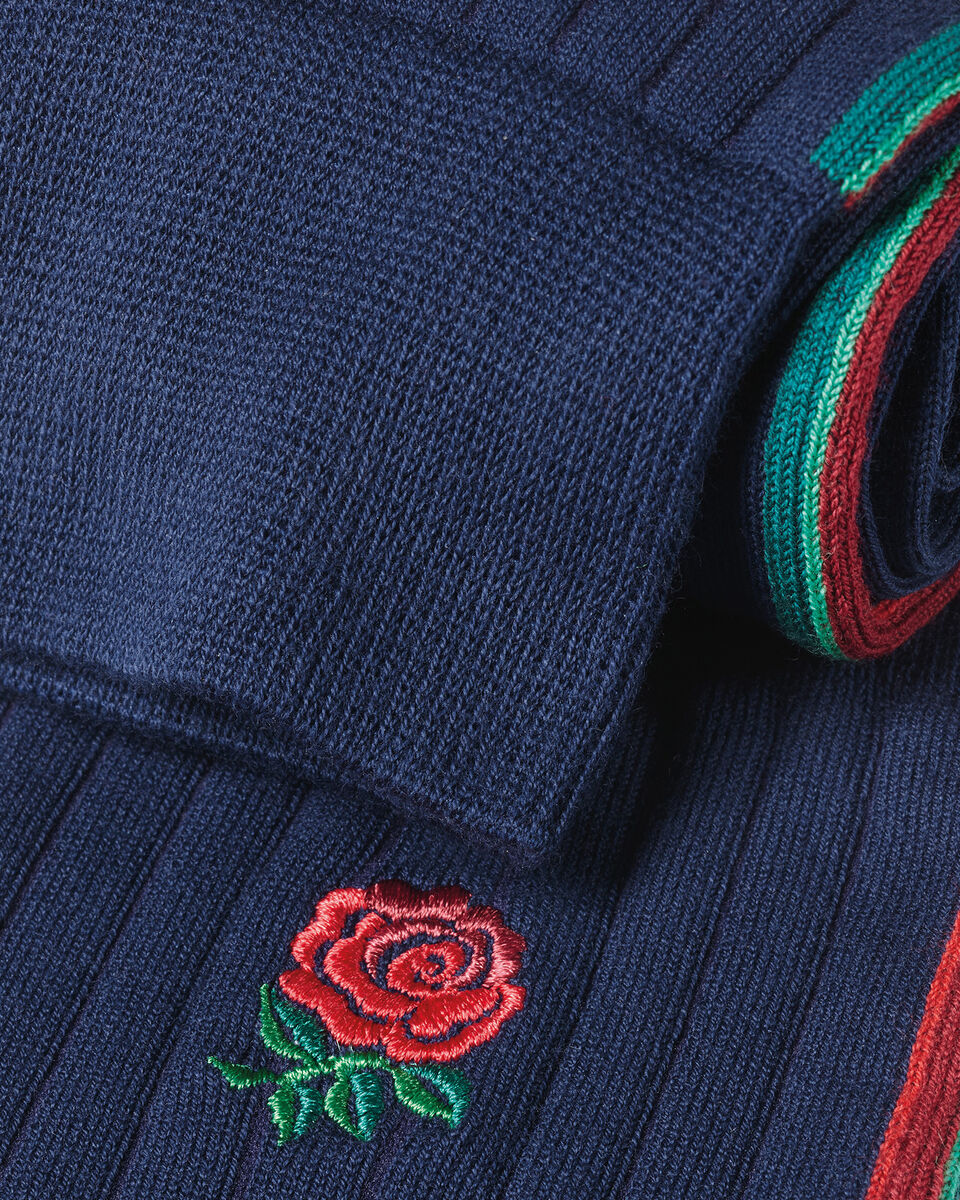 England Rugby Cotton Rib Socks - French Blue