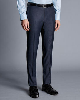 Italian Luxury Suit Trousers - Denim Blue