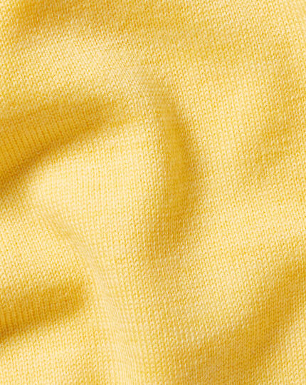 Merino Zip Neck Sweater - Lemon