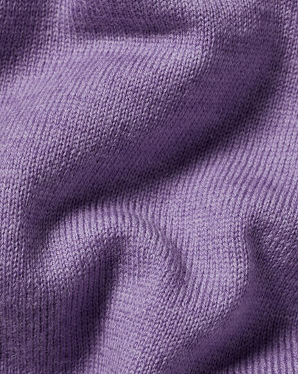 Merino V-Neck Jumper - Lavender Purple