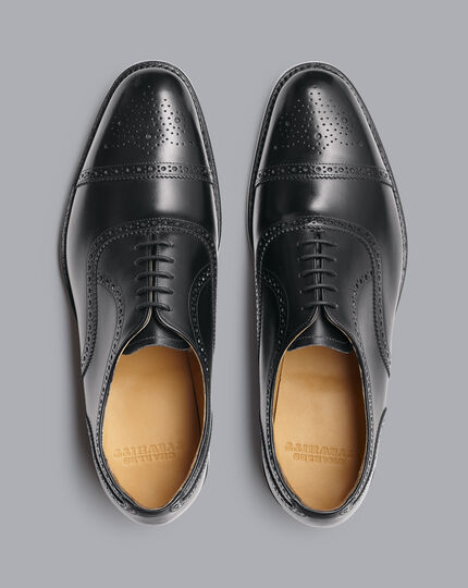 Leather Oxford Brogue Shoes - | Tyrwhitt
