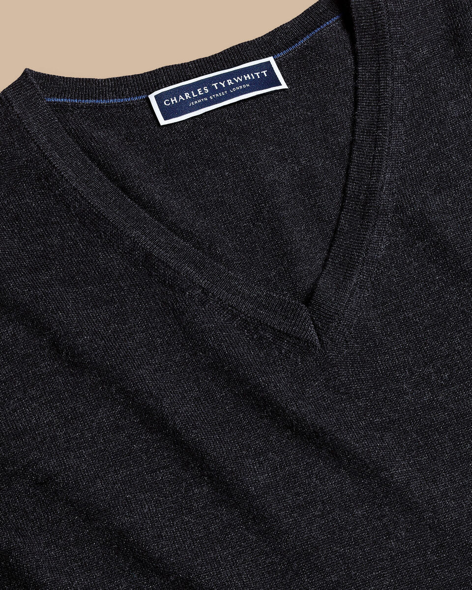 West End Carrick Merino Roll Neck Sweater in Charcoal