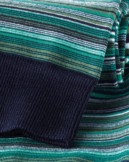 Multi Stripe Socks - Teal Green