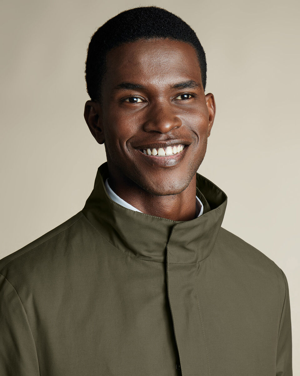Olive Green 3 in 1 Rain Mac with Detachable Gilet