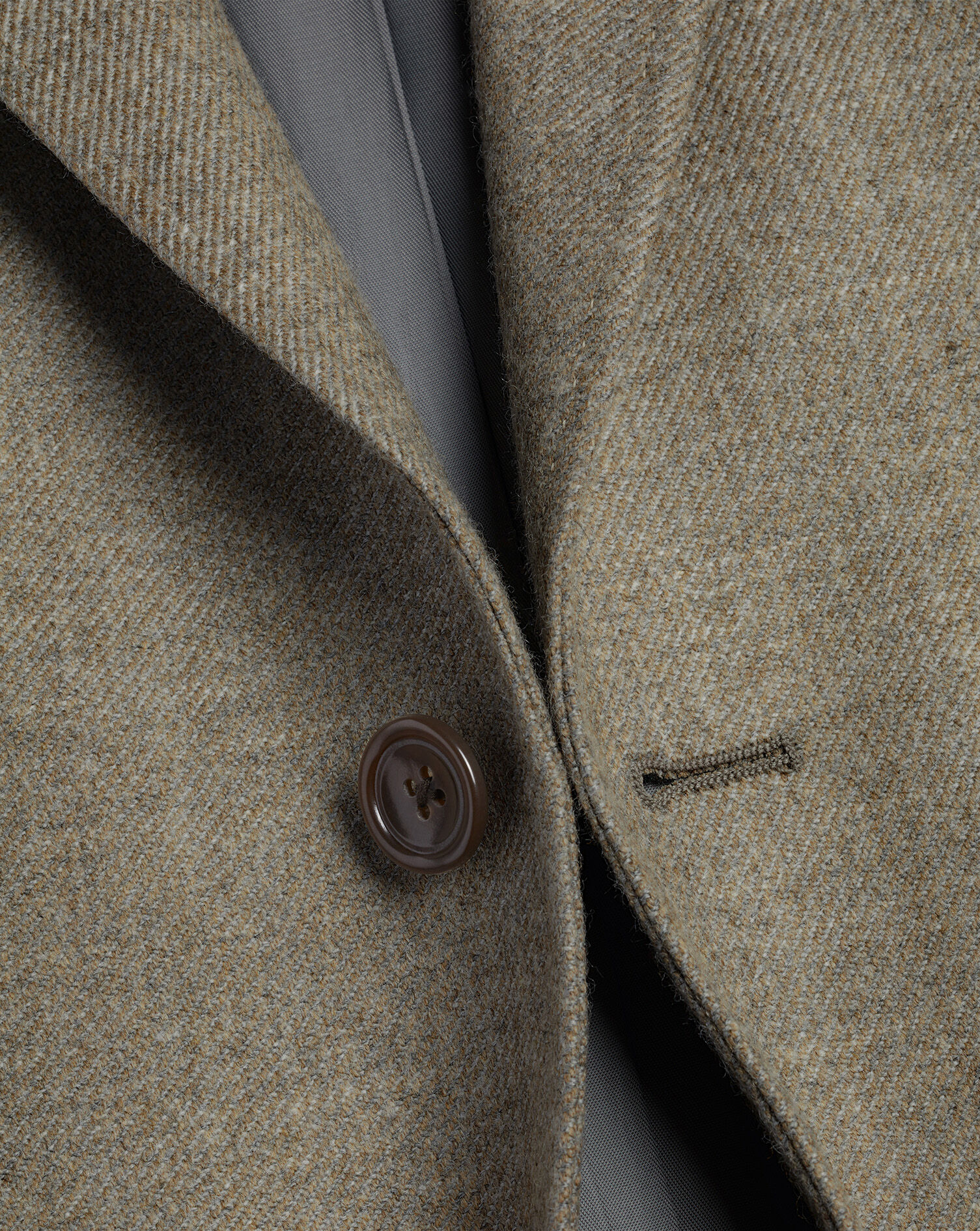 Wool Texture Twill Jacket - Stone | Charles Tyrwhitt US
