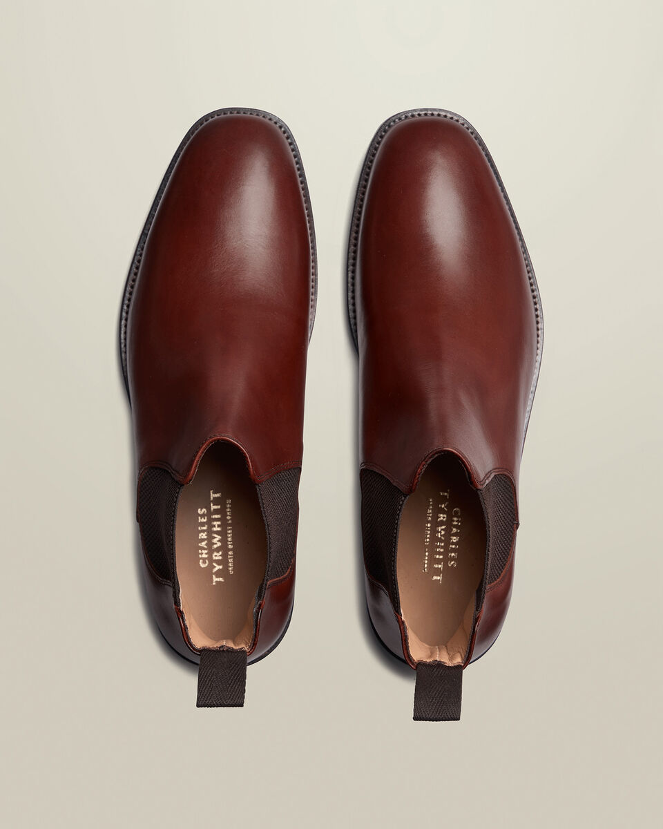 Leder Chelsea Laarzen &ndash; Kastanjebruin