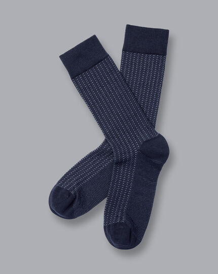 Strukturierte Socken - Französisches Blau