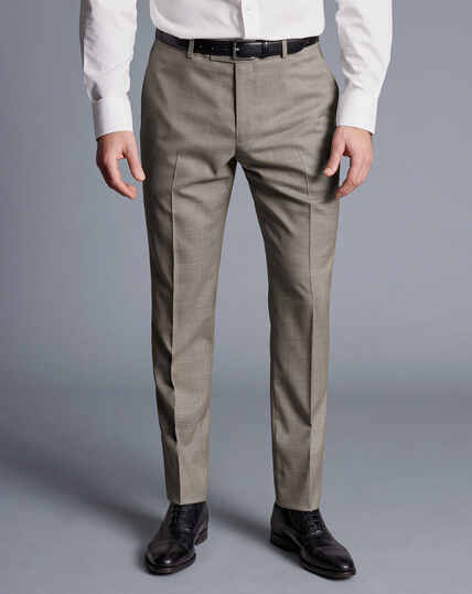 Sharkskin Suit Trousers - Taupe