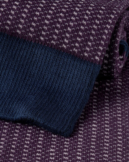 Socken mit Ton-in-Ton-Design - Violett